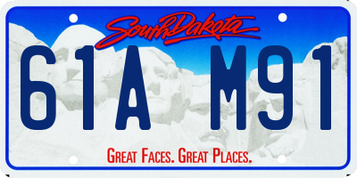 SD license plate 61AM91