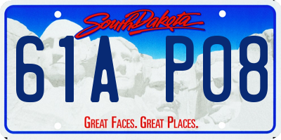 SD license plate 61AP08