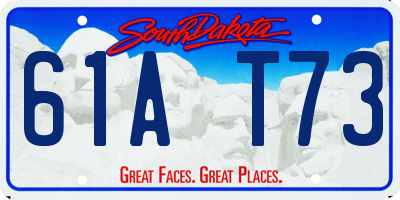 SD license plate 61AT73