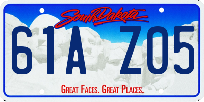 SD license plate 61AZ05
