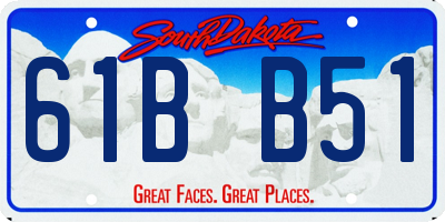 SD license plate 61BB51