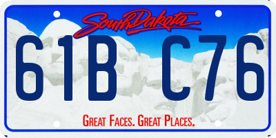 SD license plate 61BC76