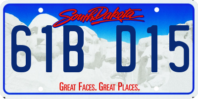 SD license plate 61BD15