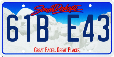 SD license plate 61BE43