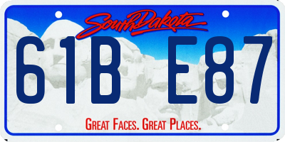 SD license plate 61BE87