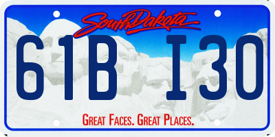 SD license plate 61BI30