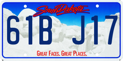 SD license plate 61BJ17