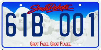 SD license plate 61BO01