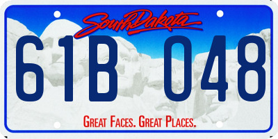 SD license plate 61BO48