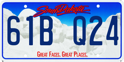 SD license plate 61BQ24