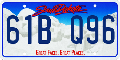 SD license plate 61BQ96