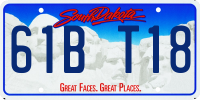 SD license plate 61BT18