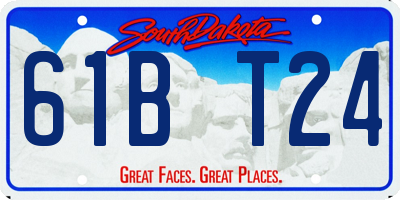 SD license plate 61BT24