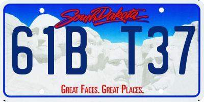 SD license plate 61BT37