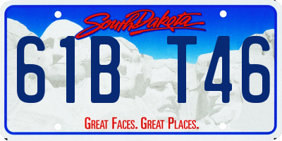 SD license plate 61BT46
