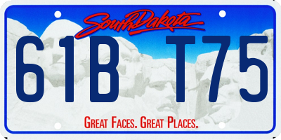 SD license plate 61BT75