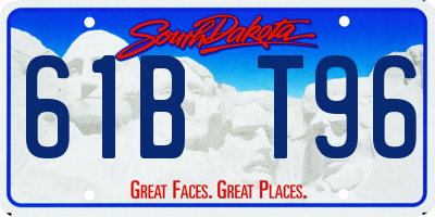SD license plate 61BT96