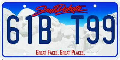 SD license plate 61BT99