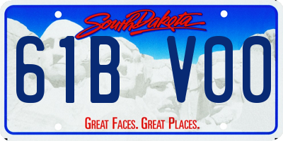 SD license plate 61BV00