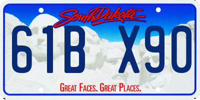 SD license plate 61BX90