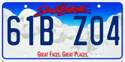 SD license plate 61BZ04