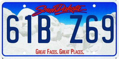 SD license plate 61BZ69