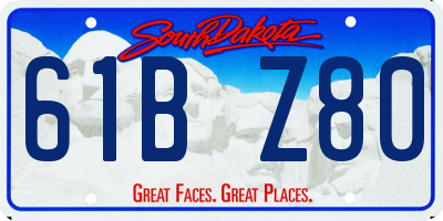SD license plate 61BZ80
