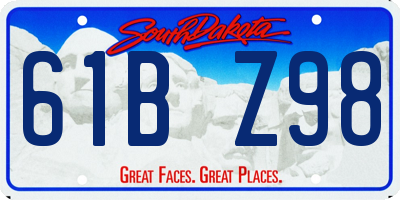 SD license plate 61BZ98