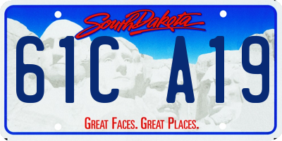 SD license plate 61CA19