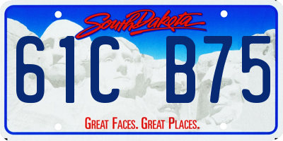 SD license plate 61CB75