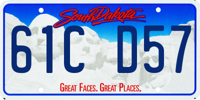 SD license plate 61CD57