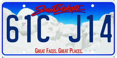 SD license plate 61CJ14