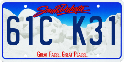 SD license plate 61CK31