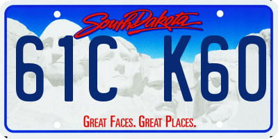 SD license plate 61CK60