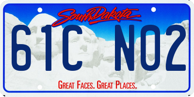SD license plate 61CN02