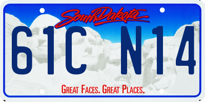 SD license plate 61CN14