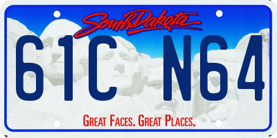 SD license plate 61CN64