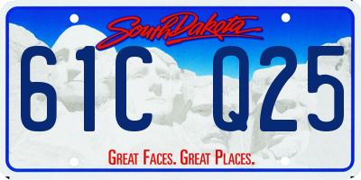 SD license plate 61CQ25