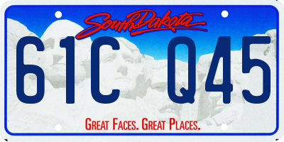 SD license plate 61CQ45