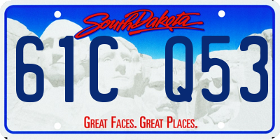 SD license plate 61CQ53