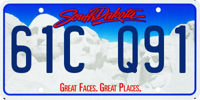 SD license plate 61CQ91