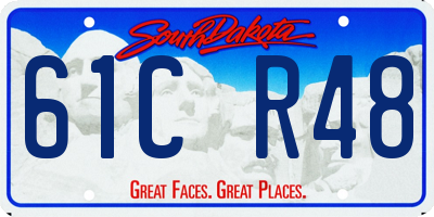 SD license plate 61CR48
