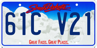 SD license plate 61CV21