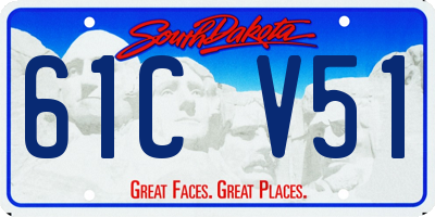 SD license plate 61CV51