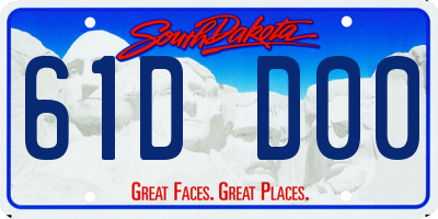 SD license plate 61DD00