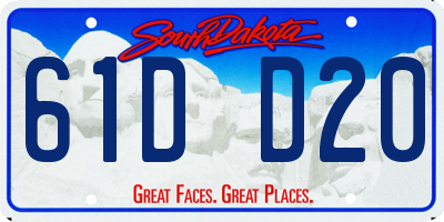 SD license plate 61DD20