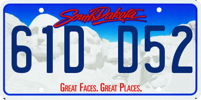 SD license plate 61DD52