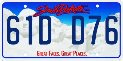 SD license plate 61DD76