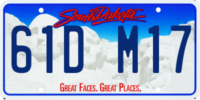 SD license plate 61DM17