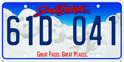 SD license plate 61DO41